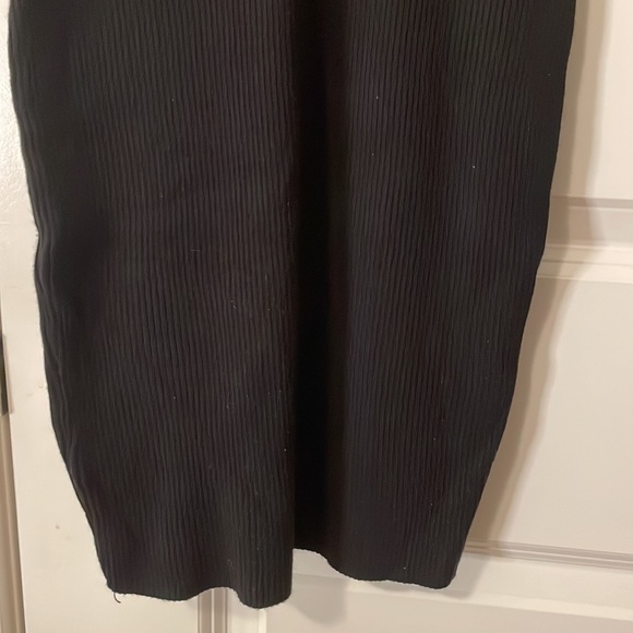 Lu NYC Black Ribbed Corset Peep Hole Sweater Dress - Picture 4 of 6